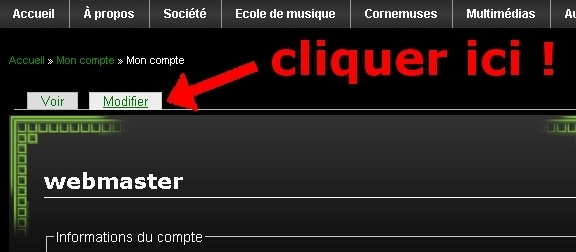 Modifier son profil
